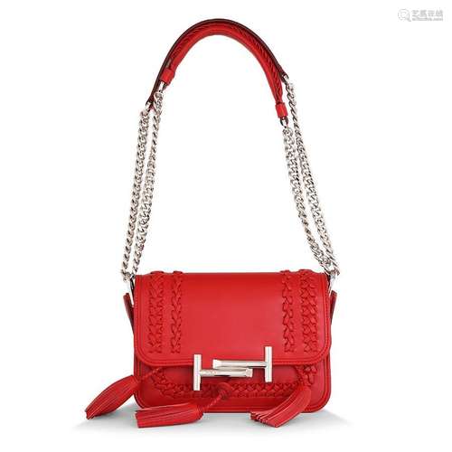 TOD`S, Sac porté épaule ou cross body en cuir rouge Bijouter...