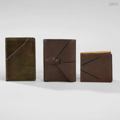 BERLUTI Portefeuille/Porte-cartes en chèvre bronze intérieur...