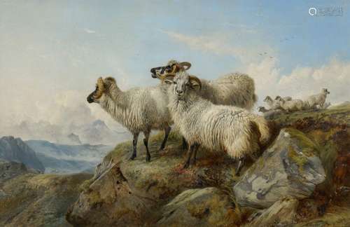 RICHARD ANSDELL, R.A. (BRITISH, 1815-1885)Mountainous landsc...