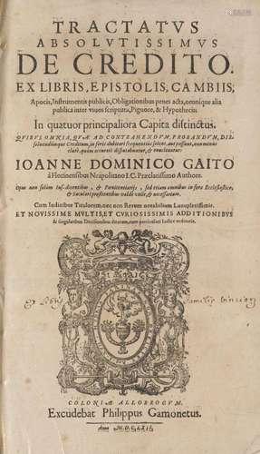 Gaito, Giovanni Domenico Tractatus absolutissimus …