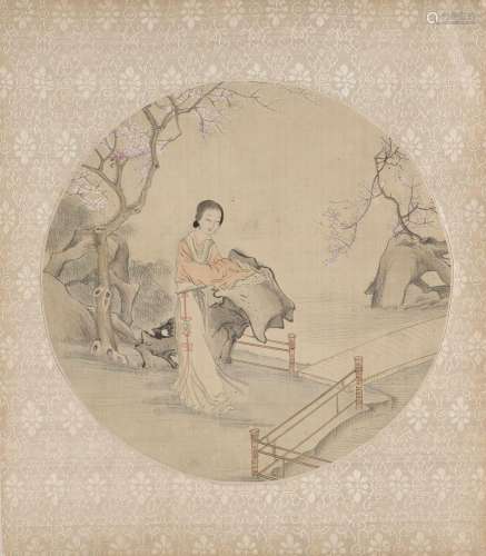 Sammlung von vier chinesischen Seidenmalereien. …