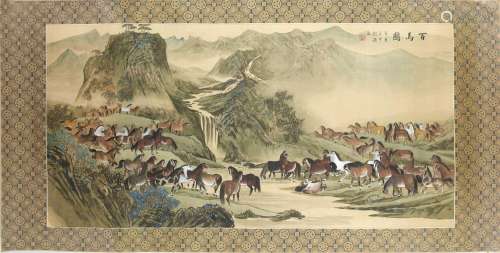Ying, Liú Báima tú (Bilder der hundert Pferde). 19…