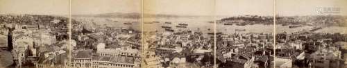 Panorama de Constantinople. 9 auf Kt.-Segmente a…