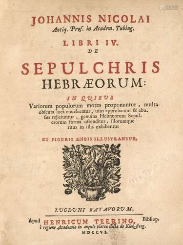 Nicolai, Johannes Libri IV de Sepulchris Hebraeoru…