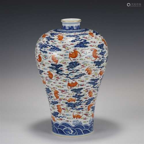 QING YONGZHENG FAMILLE ROSE PLUM JAR