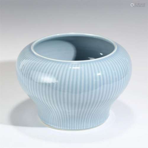 QIANLONG SKY BLUE GLAZED PORCELAIN JAR