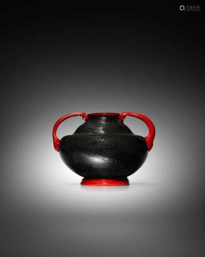 C. MASCHIO (FOUNDED 1932); ATTRIBUTED TO Rosso e Nero Vase c...