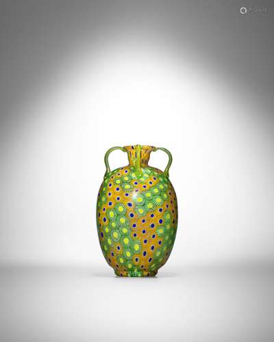 ULDERICO MORETTI (1892-1956) Murrine Vase with Four Handlesc...