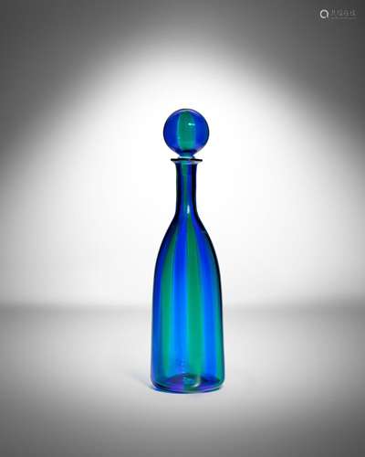 GIO PONTI (1891-1979) Bottle and Stoppercirca 1955for Venini...