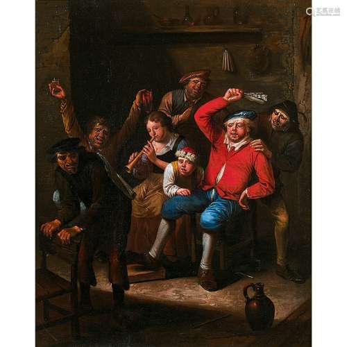 ATTRIBUÉ À EGBERT VAN HEEMSKERCK (1634-1704) SCÈNE D’AUBERGE...