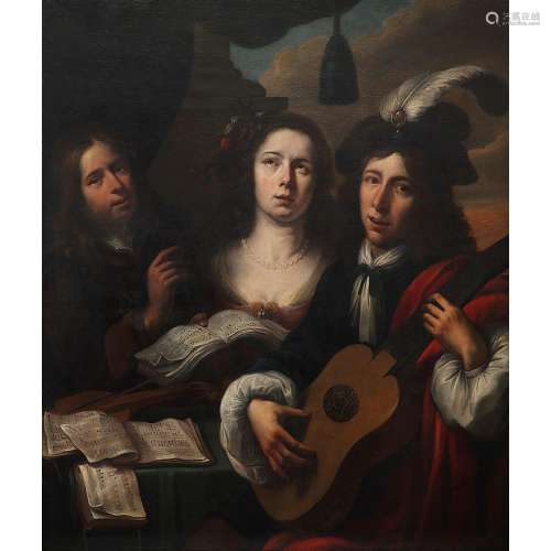 DINGEMAN VAN DER HAGEN (DORDRECHT 1610-1672) LES MUSICIENS T...