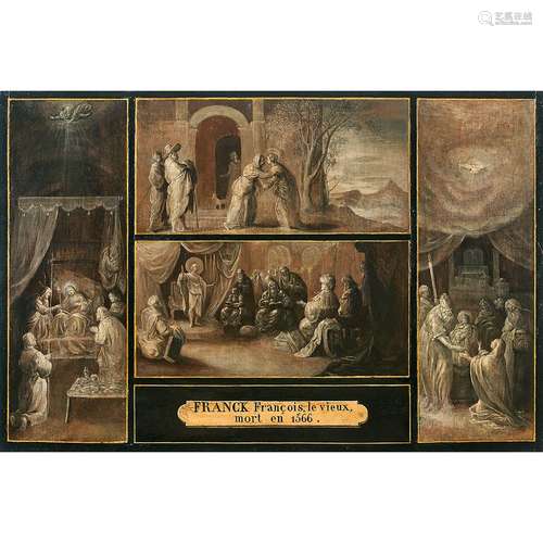 ATTRIBUE A FRANS FRANCKEN II (1581-1642) QUATRE SCENES DE LA...