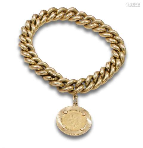 CHINBARD IN GOLD WITH COIN