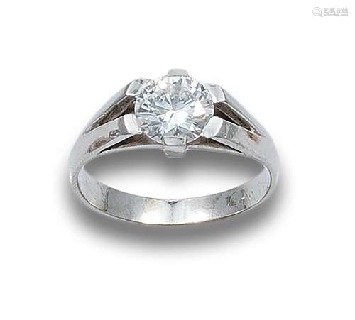 DIAMOND SOLITAIRE RING, BRILLIANT CUT 1.43 CT., COLOR G, PUR...