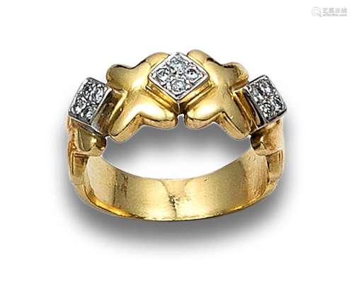 RING IN YELLOW GOLD AND DIAMONDS