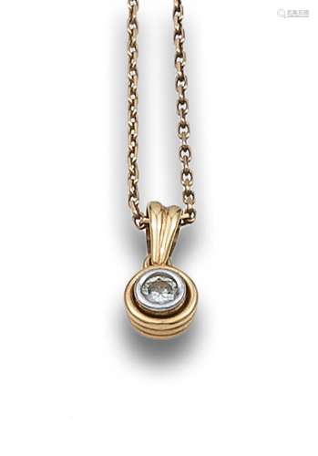 DIAMOND AND YELLOW GOLD PENDANT