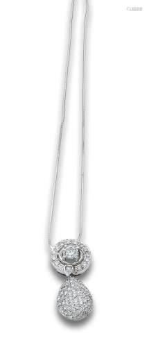 DIAMOND PENDANT, IN WHITE GOLD