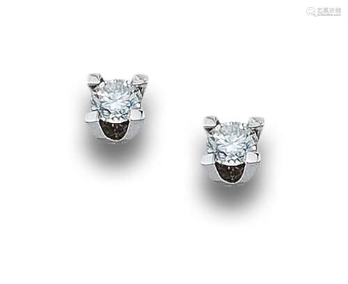 DIAMOND EARRINGS, IN WHITE GOLD