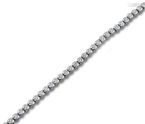 RIVIERE DIAMONDS AND WHITE GOLD BRACELET