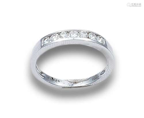 HALF RING OF DIAMONDS, IN WHITE GOLD