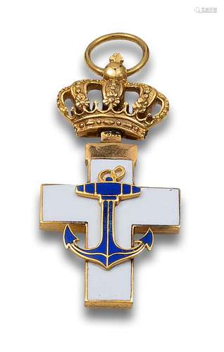 CROSS OF NAVAL MERIT WITH WHITE DISTINCTIVE