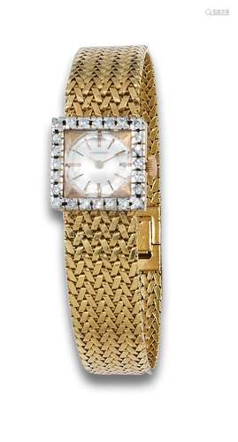 LADIES LADIES WRISTWATCH, YELLOW GOLD AND DIAMONDS