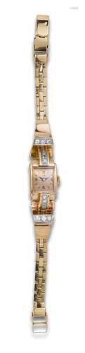 CHEVALIER WRISTWATCH, YEARS 40, LIP, LADIES YELLOW GOLD