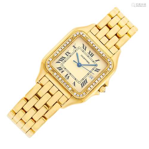 Cartier Gold and Diamond `Panthère` Wristwatch, Ref. 887968