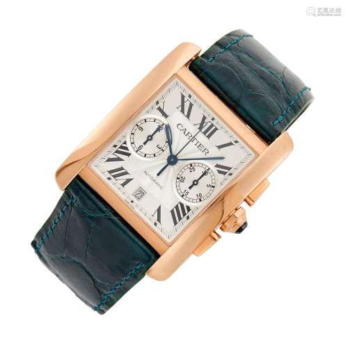 Cartier Rose Gold `Tank Mc Chronograph` Wristwatch, Ref. W53...