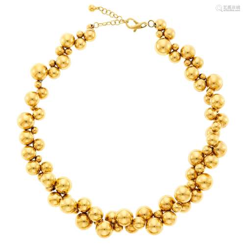 Marina B Gold Bead `Atomo` Necklace