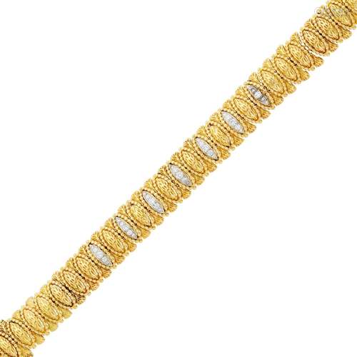 Two-Color Gold and Diamond Bracelet