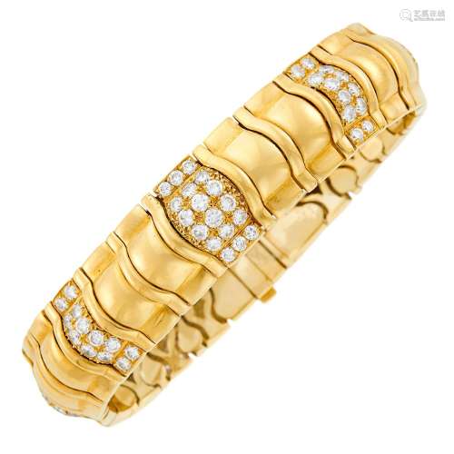 Piaget Gold and Diamond Bracelet, France