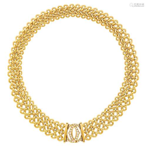 Cartier Gold and Diamond `Penelope` Necklace, France