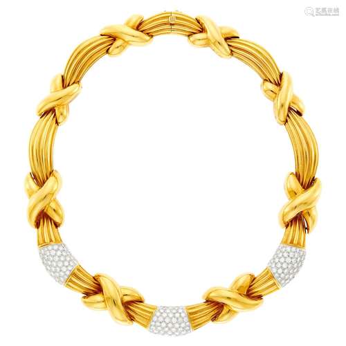 Two-Color Gold and Diamond Necklace