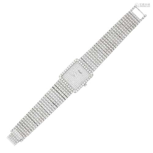 Piaget White Gold and Diamond `Fully Loaded` Dress Wristwatc...