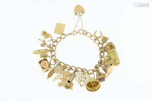 Geelgouden bedelarmband BWG.