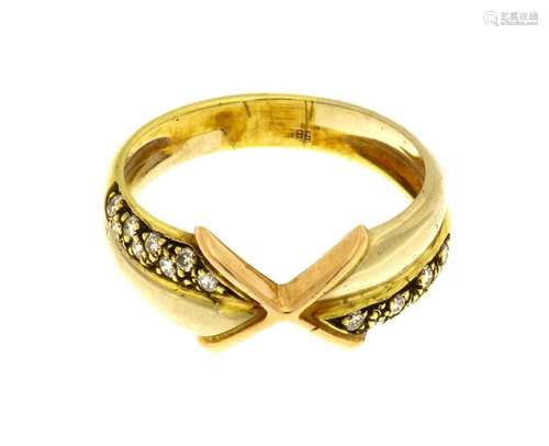 Gouden ring bezet met diamant