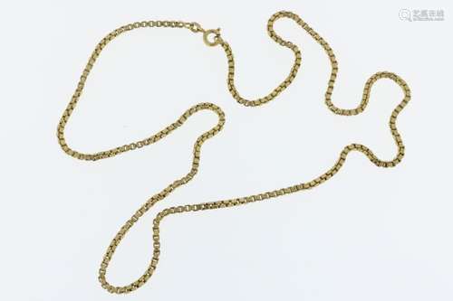 Gouden collier, l. 60 cm.