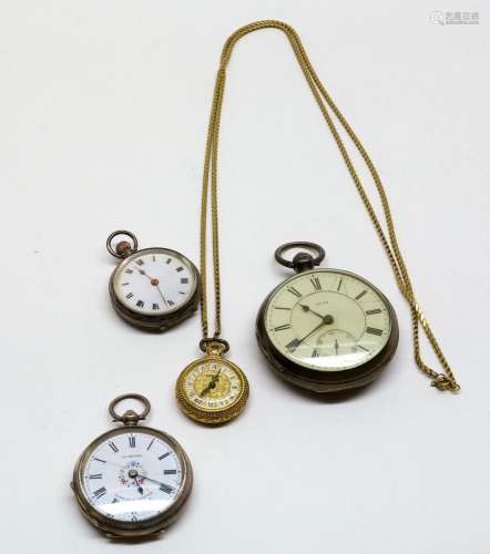 Lot met 4 zakhorloges