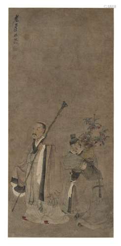 AVEC SIGNATURE DE CHEN HONGSHOU (CHINE, DYNASTIE QING (1644-...