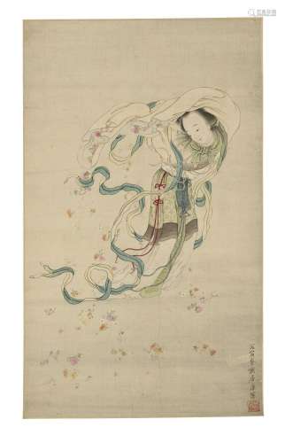AVEC SIGNATURE DE JU LIAN (CHINE, DYNASTIE QING (1644-1911))...