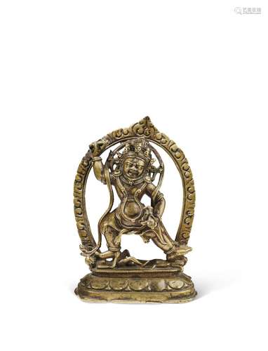 PETITE STATUE DE VAJRAPANI EN BRONZETIBET, CIRCA XVÈME SIÈCL...