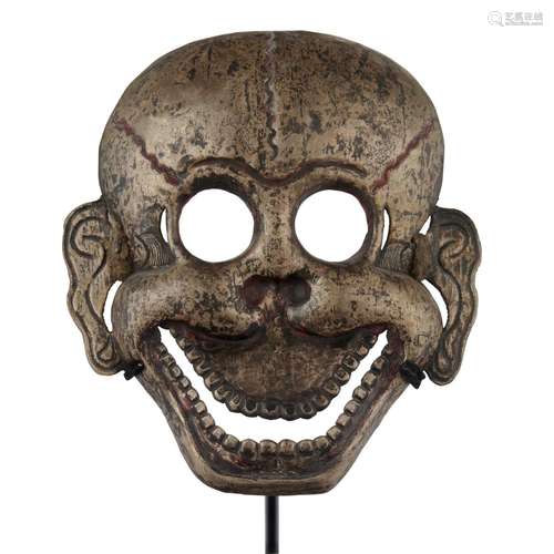 MASQUE EN ARGENT REPOUSSÉTIBET, XIXÈME SIÈCLE OU POSTÉRIEUR