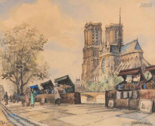 Frank WILL (1900-1951)<br />
Le chevet de Notre-Dame<br />
A...