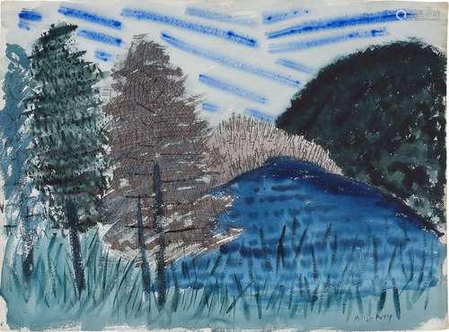 Pond and Pines