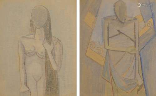 Femme aux cheveux longs, III & Homme (A Double-Sided Wor...