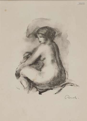 Étude de Femme Nue, Assise, from L\'Album des Douze Lithogra...