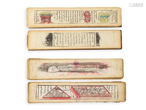 DEUX MANUSCRITS ILLUSTRÉS TRAITANT DE L'ENFER MONGOLIE, FIN ...