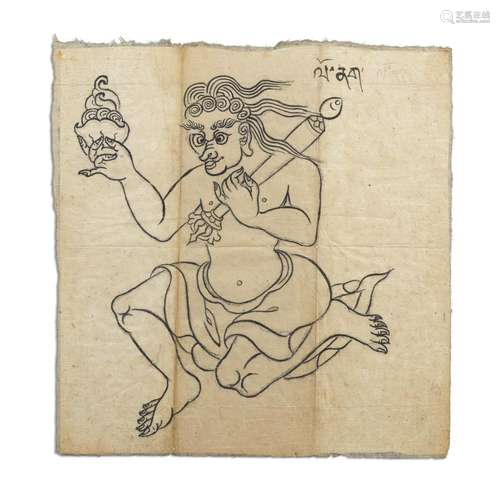 DIX MANUSCRITS ET CARTES MÉDICALES TIBET, XIXE SIÈCLE