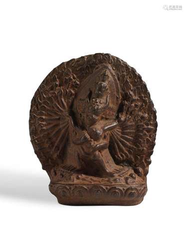 AUTEL DE VAJRABHAIRAVA EN FER MONGOLIE, XIXE/XXE SIÈCLE